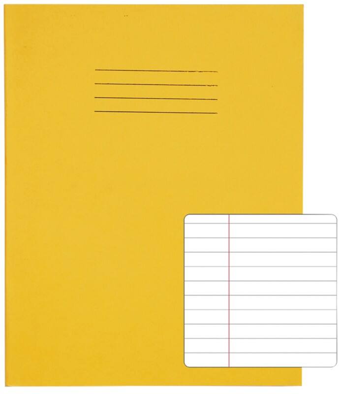 Rhino Exercise Book A5+ Ruled Stapled Side Bound Manila Yellow Not perforated  80 Pages Pack of 100