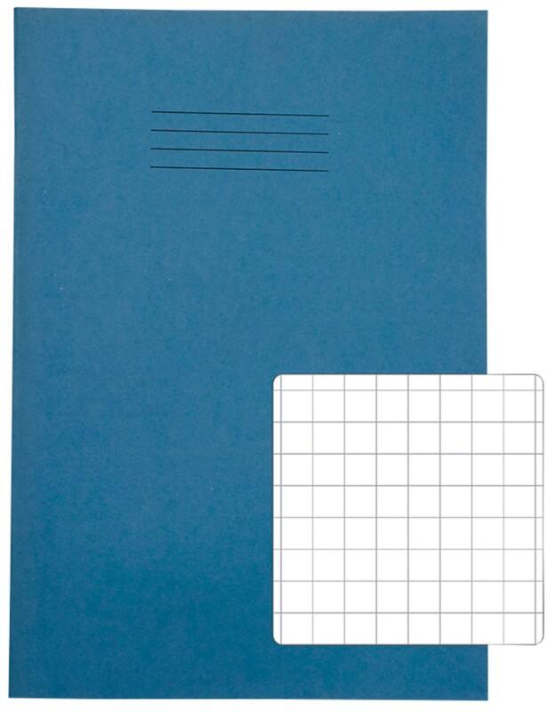 Rhino Exercise Book A4+ Squared Stapled Side Bound Manila Light Blue Not perforated  80 Pages Pack of 50