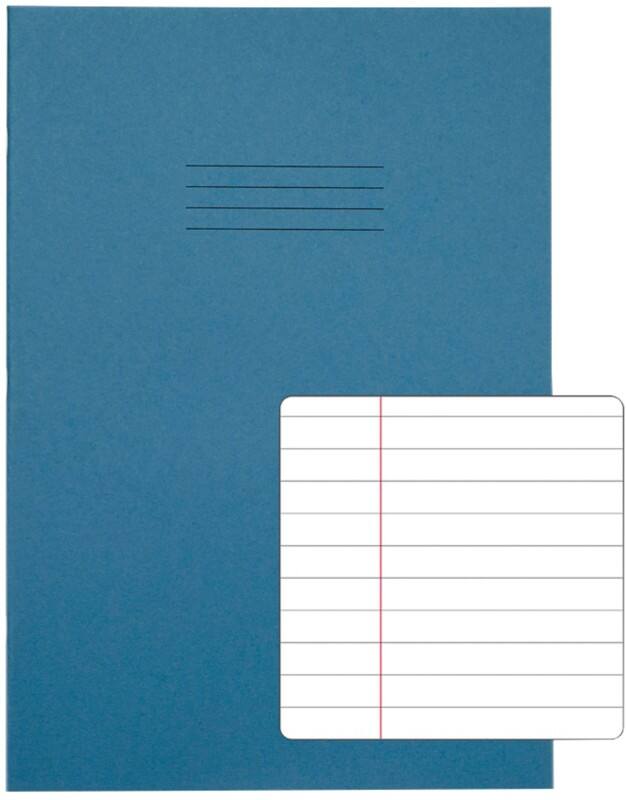 Rhino Exercise Book A4 Ruled Stapled Side Bound Manila Light Blue Not perforated  80 Pages Pack of 50
