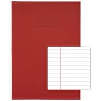 Rhino Exercise Book A4+ Ruled Stapled Side Bound Manila Red Not perforated  80 Pages Pack of 50
