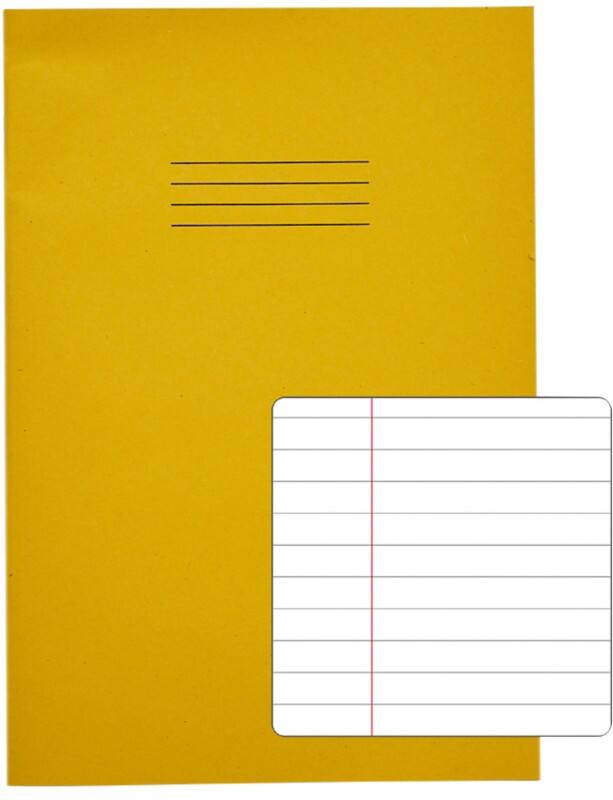 Rhino Exercise Book A4 Ruled Stapled Side Bound Manila Yellow Not perforated  80 Pages Pack of 50