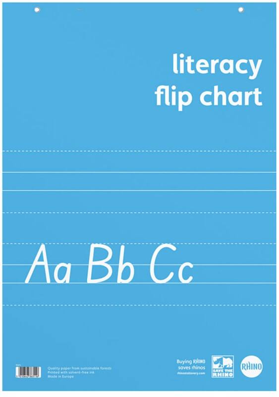 Rhino Education Literacy Flipchart Pad Ruled A1 30 Leaf Pack of 5