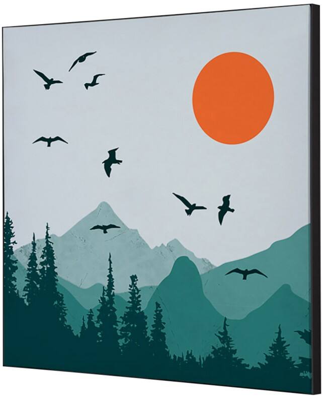 SHOWDOWN Sun and Birds Textile Wall Decoration Multicolour Aluminium