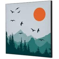 SHOWDOWN Sun and Birds Textile Wall Decoration Multicolour Aluminium