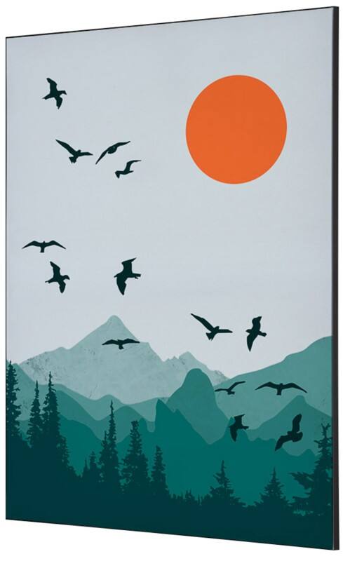 SHOWDOWN Sun and Birds Textile Wall Decoration Multicolour Aluminium