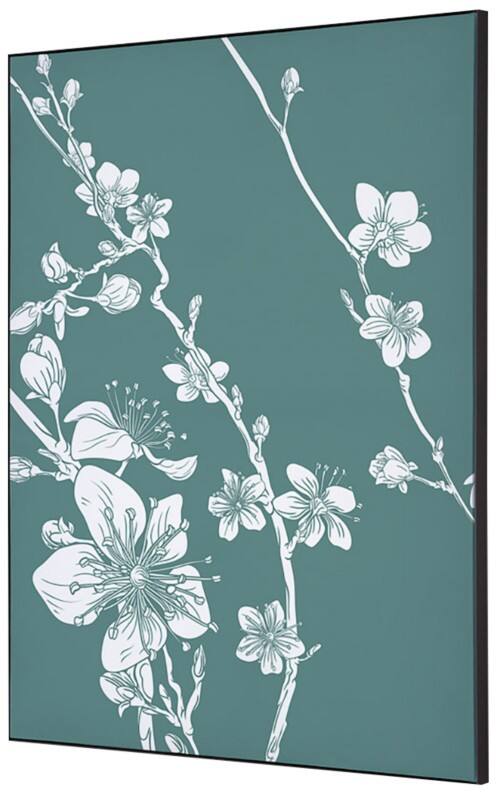 SHOWDOWN Japanese Blossom Textile Wall Decoration Multicolour Aluminium