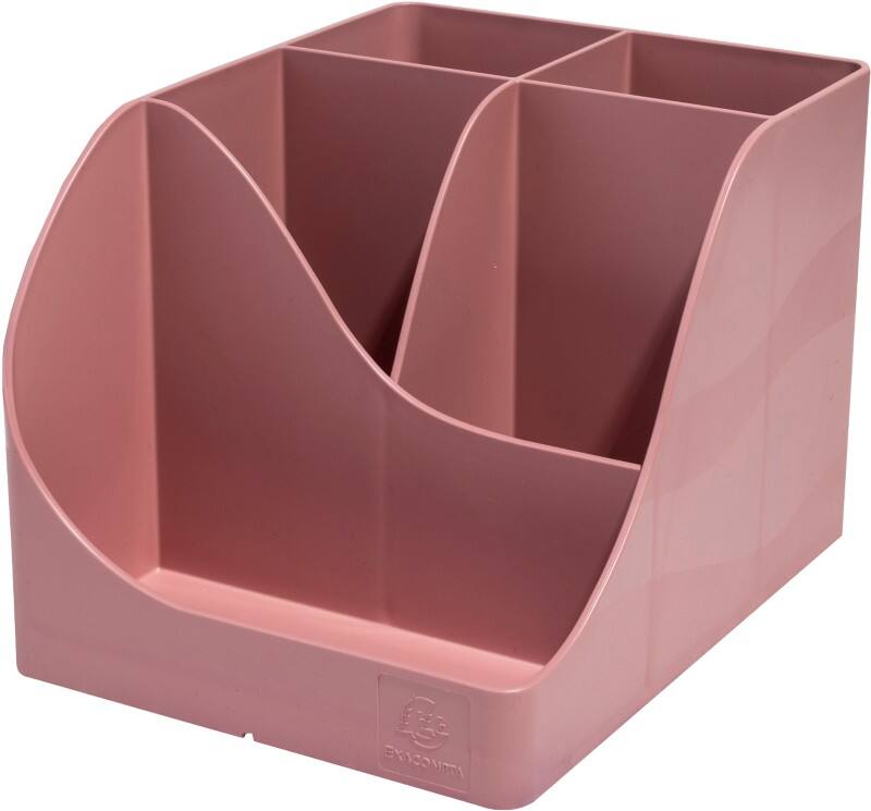 Exacompta Skandi Pen-Wave Desk Organiser 5 Compartments PS (Polystyrene) Pink
