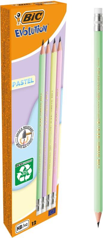 BIC Evolution Pastel Pencil #2 518306 Pack of 12