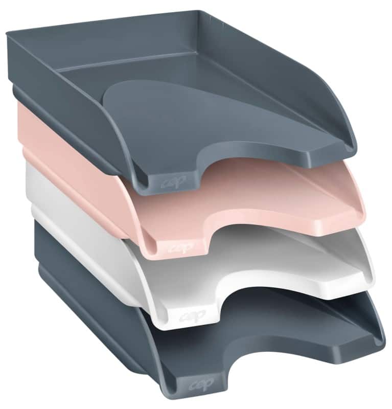 CEP Mineral Letter Tray Stackable Assorted Pack of 4