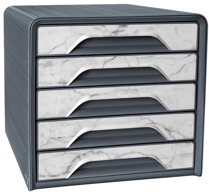 CEP Mineral Desktop Drawers Grey 5 Drawers 28.8 cm x 27 cm