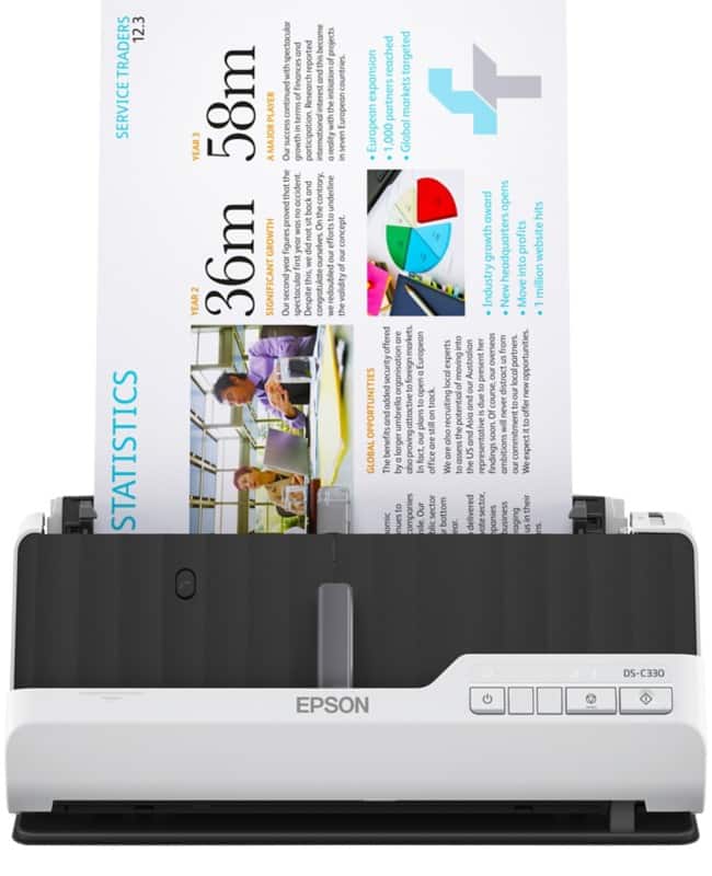 Epson Compact Desktop DS-C330 A4 Scanner 600 x 600 dpi Black, White