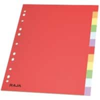 RAJA Blank Dividers A4 Assorted 12 Part Cardboard 11 Holes