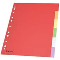 RAJA Blank Divider A4 Assorted 6 Part Cardboard 11 Holes