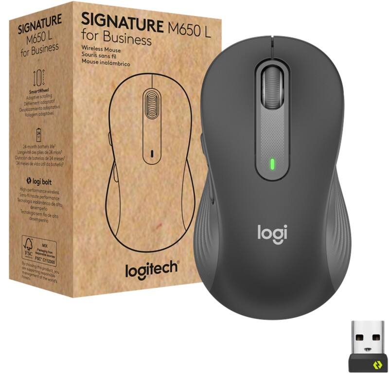 Logitech M650 L Wireless Mouse Grey