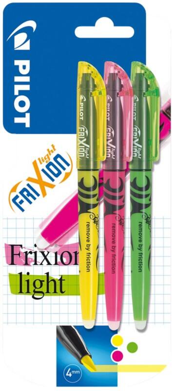 Pilot FriXion Light Highlighter Assorted  Medium Chisel  - 3.8 mm Pack of 4