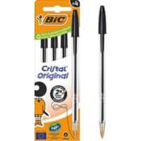 BIC Original 516335 Ballpoint Pen Medium 0.4 mm Refillable Black Pack of 4