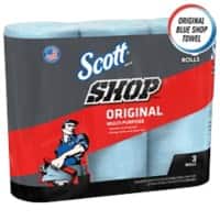 Scott Scott Shop Wipes Blue 1 Ply 07514305 55 Sheets Pack of 30