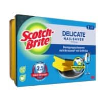 Scotch-Brite Delicate Nail Saver Sponge 13.4 x 4.6 x 8.9 cm Blue, Yellow 2 Pieces