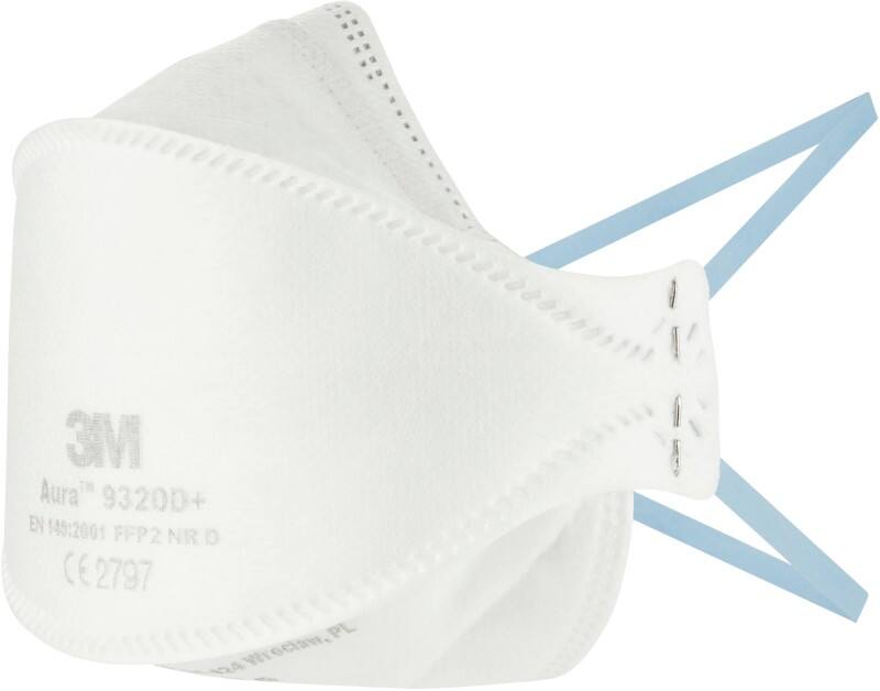 3M Respirator White 9320-3 Pack of 3