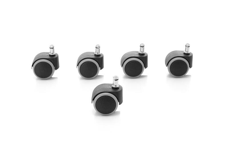 Viking Realspace Theo Castors Hard floor Black, Grey 54 x 50 mm Pack of 5