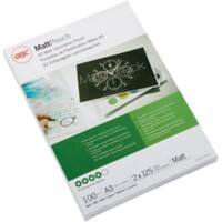 GBC Matt Laminating Pouches 3747235 A3 Matt 125 microns (2 x 125) Transparent Pack of 100