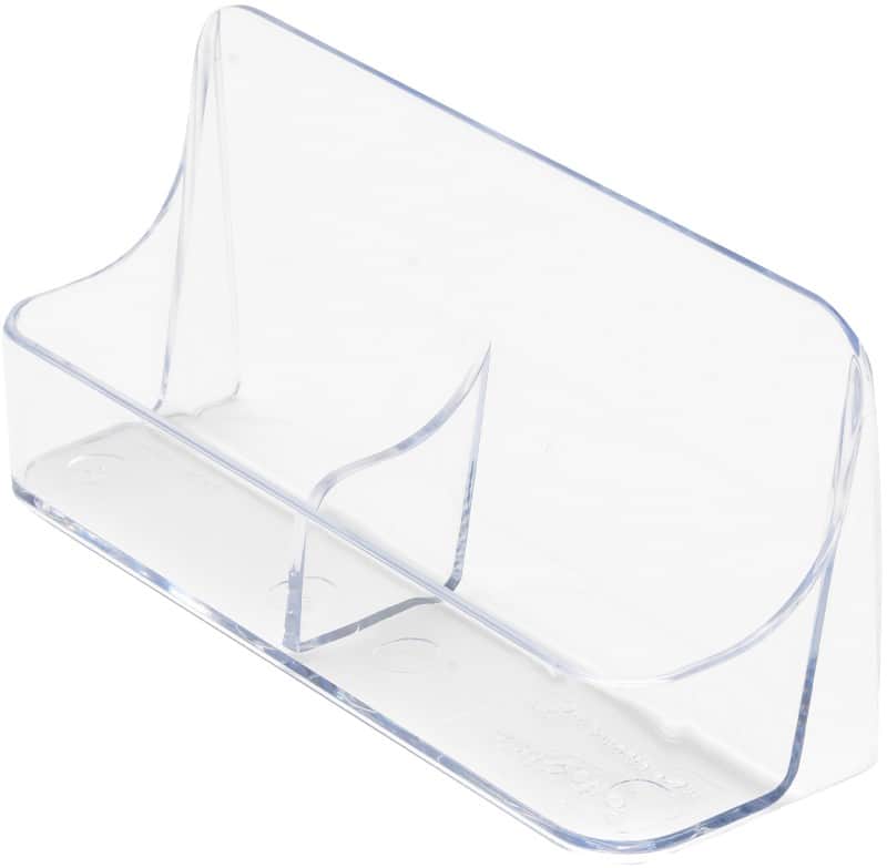 Deflecto Business Card Holder Plastic Transparent