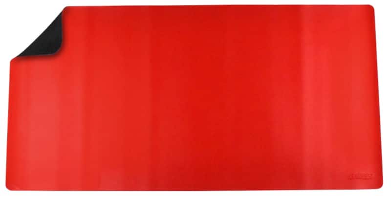 Deflecto Desk Mat Faux Leather, PVC (Polyvinyl Chloride) Black, Red 120 x 60 cm