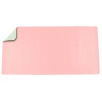 Deflecto Desk Mat Faux Leather, PVC (Polyvinyl Chloride) Green, Pink 80 x 40 cm