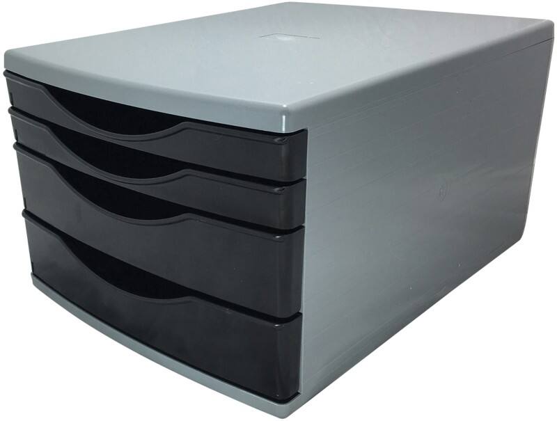 Deflecto Desktop Drawers Plastic Black 4 Drawers 29 x 40.3 x 21.2 cm A4