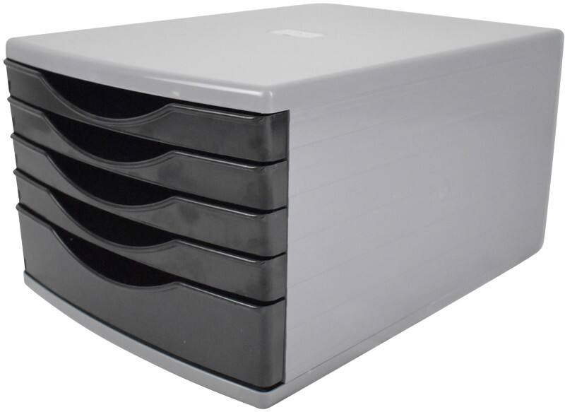 Deflecto Desktop Drawers Plastic Black 5 Drawers 29 x 40.3 x 33.7 cm A4