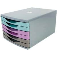 Deflecto Desktop Drawers Plastic Assorted 6 Drawers 29 x 40.3 x 21.2 cm