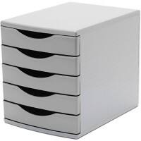 Deflecto Desktop Drawers Plastic Grey 5 Drawers 29 x 40.3 x 33.7 cm