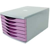 Deflecto Desktop Drawers Plastic Lavender 6 Drawers 29 x 40.3 x 21.2 cm