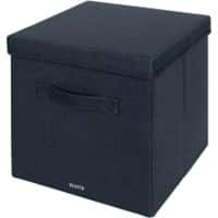 Leitz Fabric Storage Box 6145 With Lid Large Grey Fabric 35.6 Litre 330 x 380 x 325 mm Pack of 2