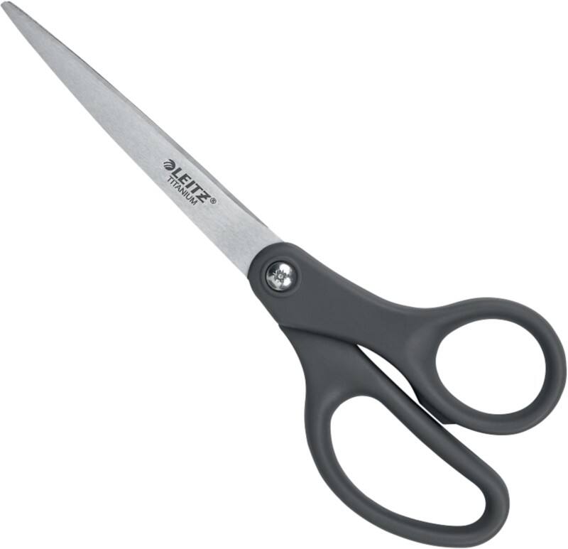 Leitz Suitable For Lefthanded People Scissors 98 mm Stainless Steel, Titanium Grey