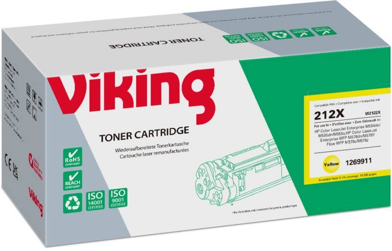 Viking W2122X Compatible HP Toner Cartridge Yellow   