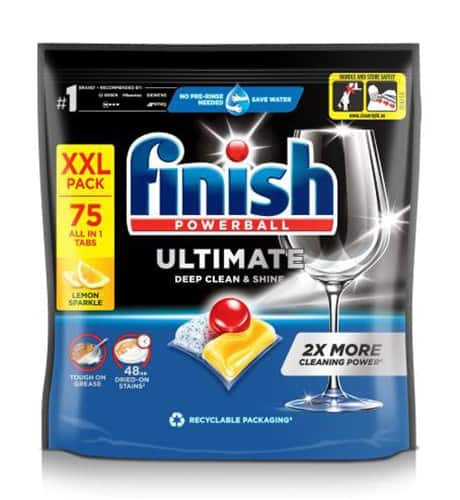 Finish Ultimate Deep Clean & Shine Dishwasher Tablets Lemon Pack of 75
