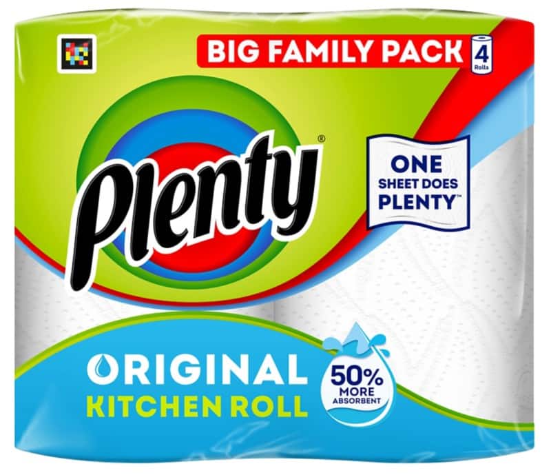Plenty Kitchen Roll 2 Ply 101444 4 Rolls 