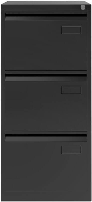 Bisley Filing Cabinet 3 Drawers Lockable 470 x 622 x 1,016 mm Black  