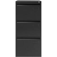 Bisley Filing Cabinet 3 Drawers Lockable 470 x 622 x 1,016 mm Black  