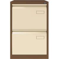 Bisley Filing Cabinet 2 Drawers Lockable 470 x 622 x 711 mm Coffee, Cream  