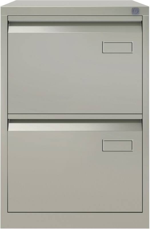 Bisley Filing Cabinet 2 Drawers Lockable 470 x 622 x 711 mm Grey  