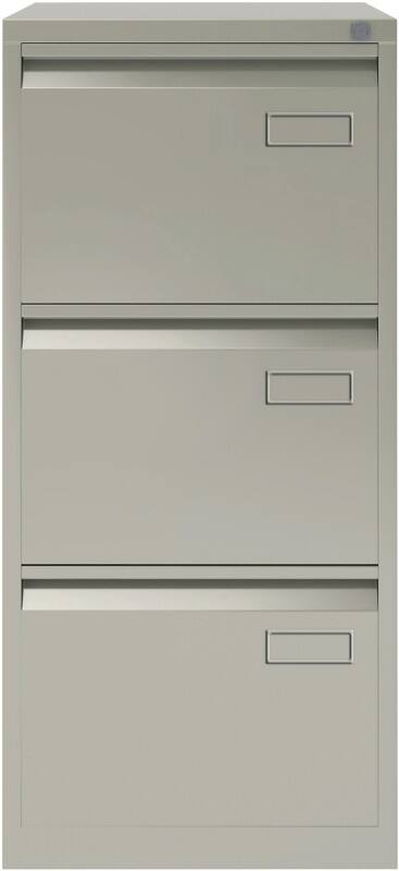 Bisley Filing Cabinet 3 Drawers Lockable 470 x 622 x 1,016 mm Grey  