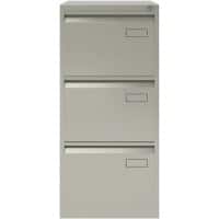 Bisley Filing Cabinet 3 Drawers Lockable 470 x 622 x 1,016 mm Grey  