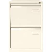 Bisley Filing Cabinet 2 Drawers Lockable 470 x 622 x 711 mm Chalk White  
