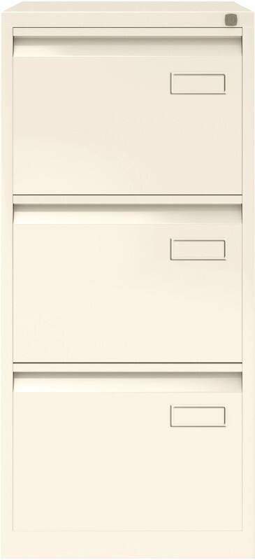 Bisley Filing Cabinet 3 Drawers Lockable 470 x 622 x 1,016 mm Chalk White  