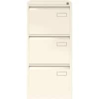 Bisley Filing Cabinet 3 Drawers Lockable 470 x 622 x 1,016 mm Chalk White  