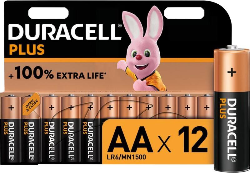 Duracell Batteries Plus Power Boost AA LR6 Alkaline Pack of 12
