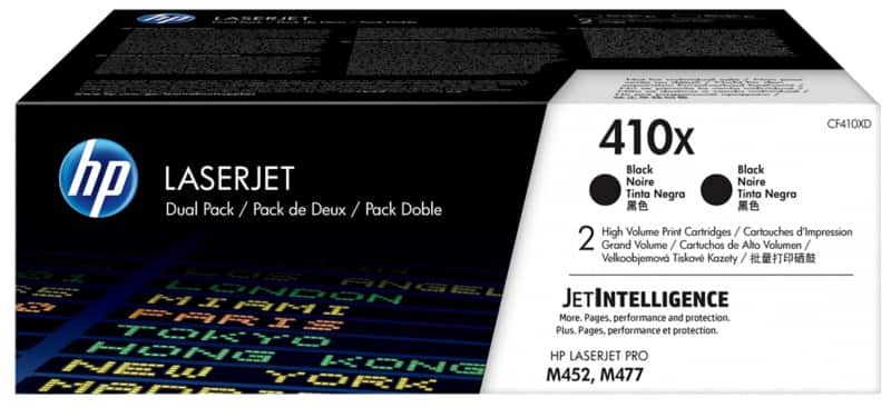 HP CF410XD Original Toner Cartridge CF410XD Black Duopack Pack of 2