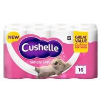 Cushelle Simply Soft  Toilet Roll 101343 Pack of 16 Rolls 